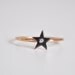 star ring-sterling silver rose gold plated-free shipping