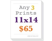 Any Three Prints 11x14