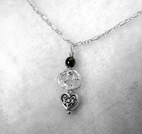 Celtic-knot heart pendant