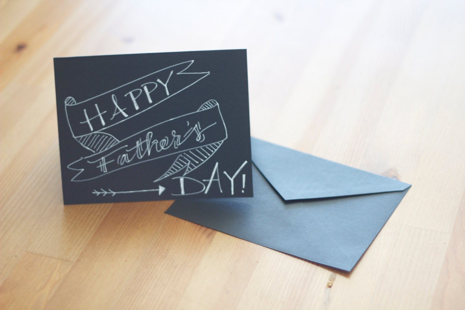 Father's Day Card Hand Written Custom Greeting Card with Hand Lettering Calligraphy