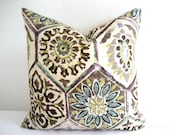 Pillow Cover Linen Boho Tribal Distressed Rustic 18 x 18