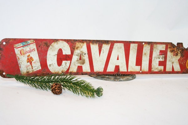 Cavalier King Size Cigarettes Advertising Sign