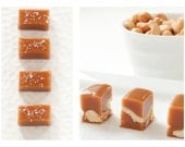 Father's Day Gift - Cashew & Fleur de Sel Caramels - 1/2 pound of Each Flavor in Eco Wax Bags