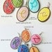 Embroidered Initial Necklace. Handmade by merriweathercouncil on Etsy.