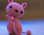 kitty cat - plush toy- crochet amigurumi // soft pink