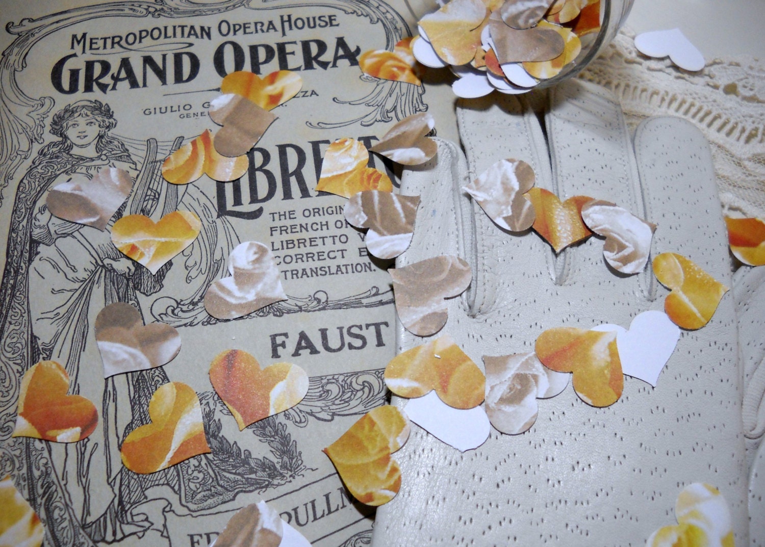 Romantic Roses Heart Confetti Paper Punches
