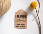 100 Eat, Drink & Be Married No.02 Personalized Favor tags