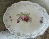 Beautiful Romantic Homer Laughlin Hudson Rose Platter