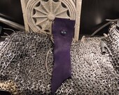 Leather bookmark---Royal Purple Leather with Blue Green eye