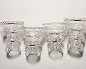 GERMAN Lead Crystal Chandelier Incised Bobeches, for Replacement or Repurposing in an Art Project