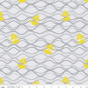 1 yard RIley Blake Maritime Modern Come About Gray