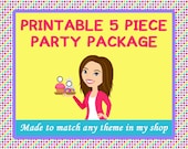 MADE to MATCH PRINTABLE 5 Piece Party Package (Any theme in our shop) Il_170x135