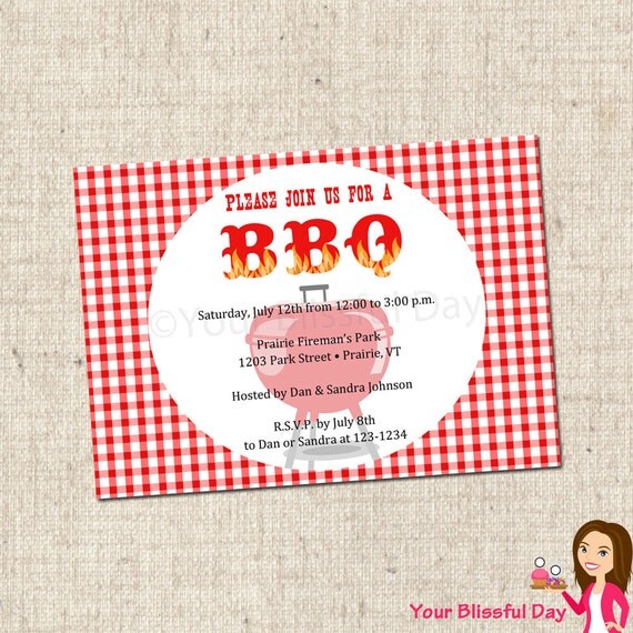 PRINTABLE BBQ Party Invitation Il_570xn