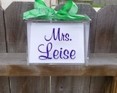 Personalized Recipe Box - BLANK CARDS included