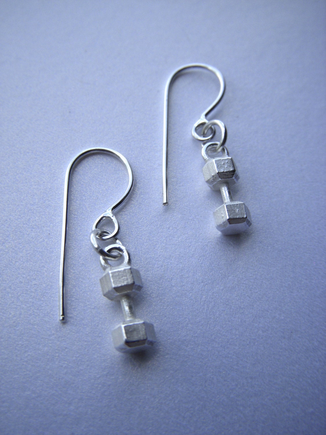 CrossFit Dumbbell Post Earrings- Fitness, Workout, Sports