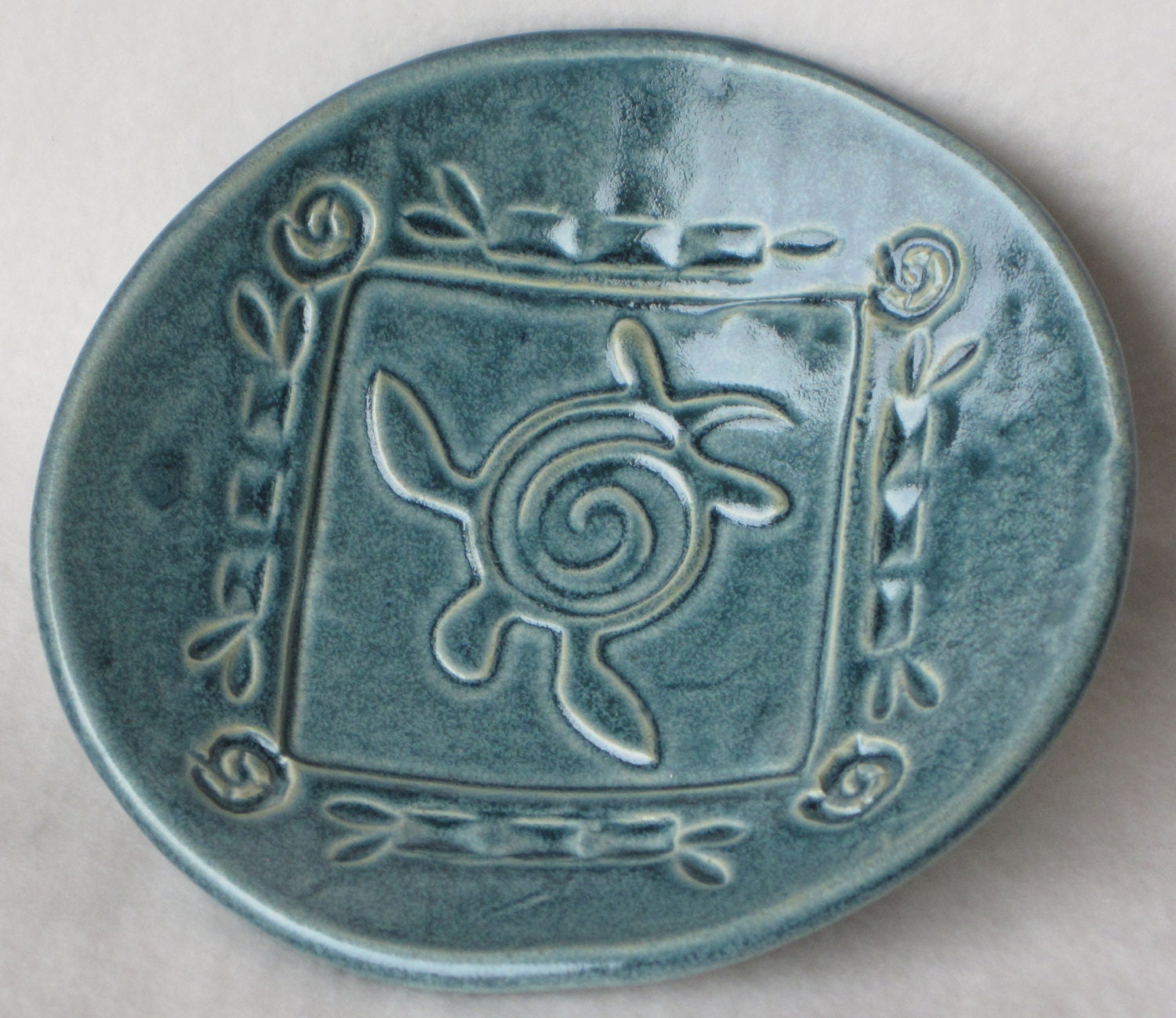Sea Turtle Soap Dish Antique Blue Small Dish