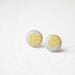 FREE WORLDWIDE SHIPPING - Chevron Stud Earrings - Mustard Gray