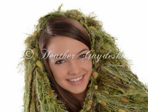 HAMMOCK. Green Newborn Baby Fringe Blanket Photo Prop. 'Verdant' Infant Photography Prop