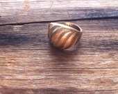 vintage gold ring / 60s jewelry / modernist ring