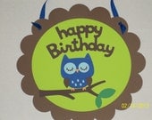 Happy Birthday Deluxe Owl Party Package - You pick colors, twins birthday, 1st birthday, first birthday, happy birthday