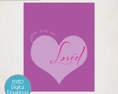 Purple Nursery art // 'You are so loved' Automatic Download // Love poster // Print at home DIY // Baby word // boy or girl // 8X10