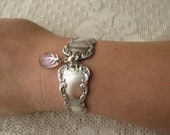Spoon Bracelet - Spoon Jewelry - Antique Silver Plate Spoons - "Dresden"  Stratford Silver Co., 1911