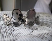Spoon Bracelet - Spoon Jewelry -  "Snoopy and Joe Cool" - Vintage Stainless Steel - Character Jewelry