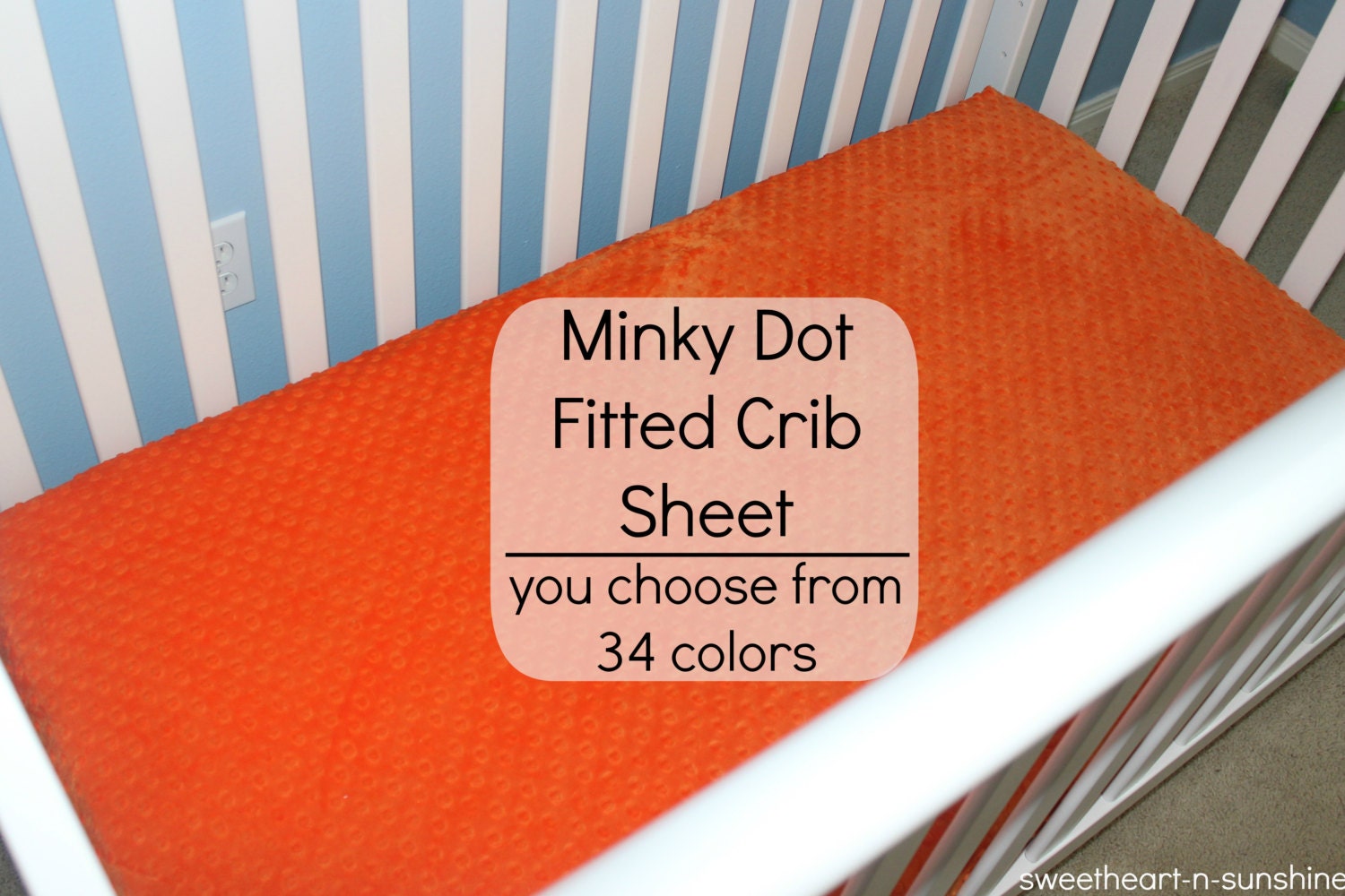 Minky Fitted Crib Sheet- YOU PICK COLOR