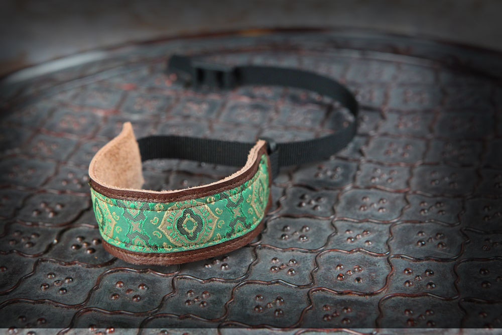 NEW Leather Wrist Strap - Green Medallion Leather DSLR Wrist Strap Camera Strap