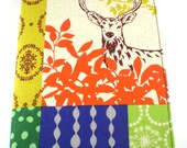 Large Hardcover Journal - Patchwork Deer
