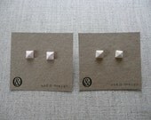 Sale Apricot Pyramid Stud Earrings
