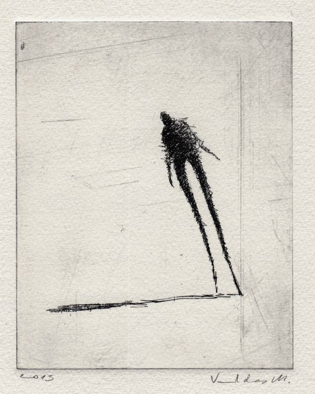 ORIGINAL ETCHING "Walking VIII"