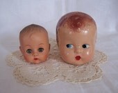 Vintage Doll Heads - Two in Lot - Assemblage or Altered Art
