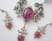 VICTORIAN STYLE SILVER  Dragons Breath Necklace Set