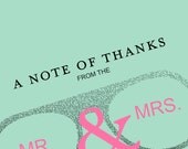 Wedding Thank You Cards 80s Sunglasses