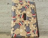 Sock Monkey Light Switch Plate Cover