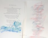 DOUBLE SET wedding vows, scroll, civil ceremony,  hand-fasting promises, renewal of vows, dedication ceremony,