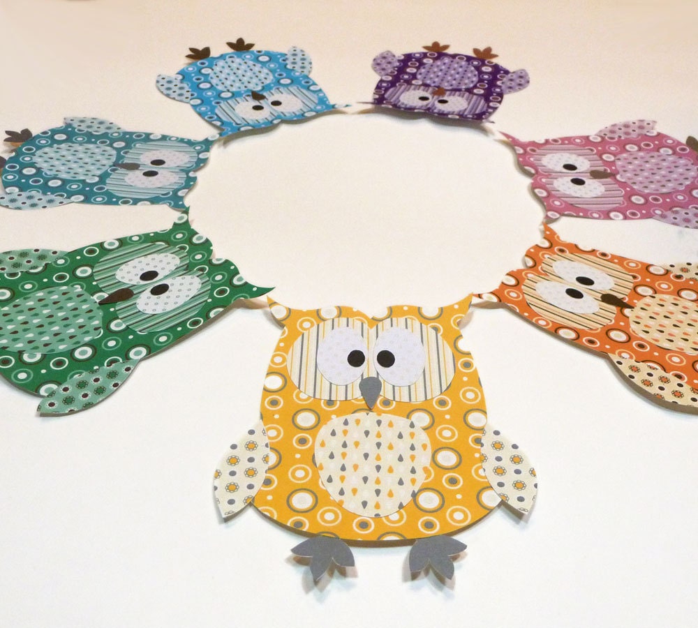Paper Owl Printable - Pink Layered Papercraft Embellishment