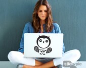 Mr Owl (Laptop Decal Removable Vinyl Laptop Sticker Computer Decal Apple Macbook Mac Geekery Wall Nature)