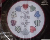 New Cross Stitch Kit Home is Where the Heart Is