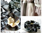 Mismatch bridesmaid Floral Comb,bridesmaid comb, Wedding comb, floral headpiece, Flower Fascinators in Grey,Set of 5 Bridesmaids gifts