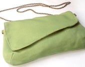 Green FABRIC Clutch, women green purse, gift for her, green wallet