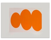Orange Form, Handmade original Screenprint. Bold, vibrant large print on paper