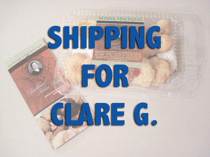 Shipping for Clare G order
