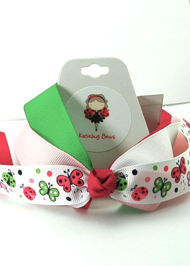 Butterflies and Ladybugs Pony Tail Streamer - Get ready for Summer - M2MG Ponytail
