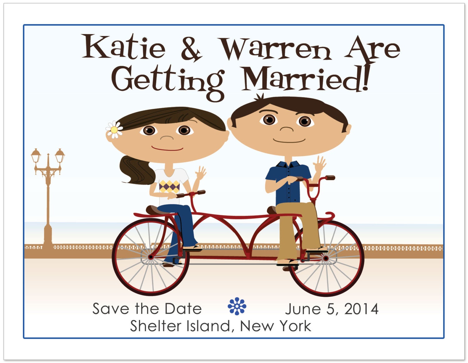 Summer Wedding Save the Dates - Available as Cards or Magnets