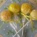 Wedding Cake Pops: Lemon Yellow bridal shower baby shower wedding cake pop favors