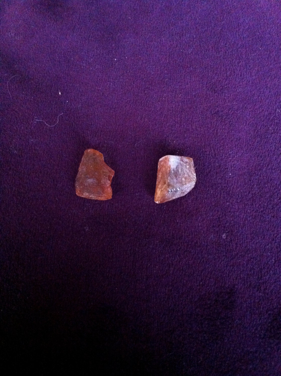 Super Stud Raw Amber Earrings