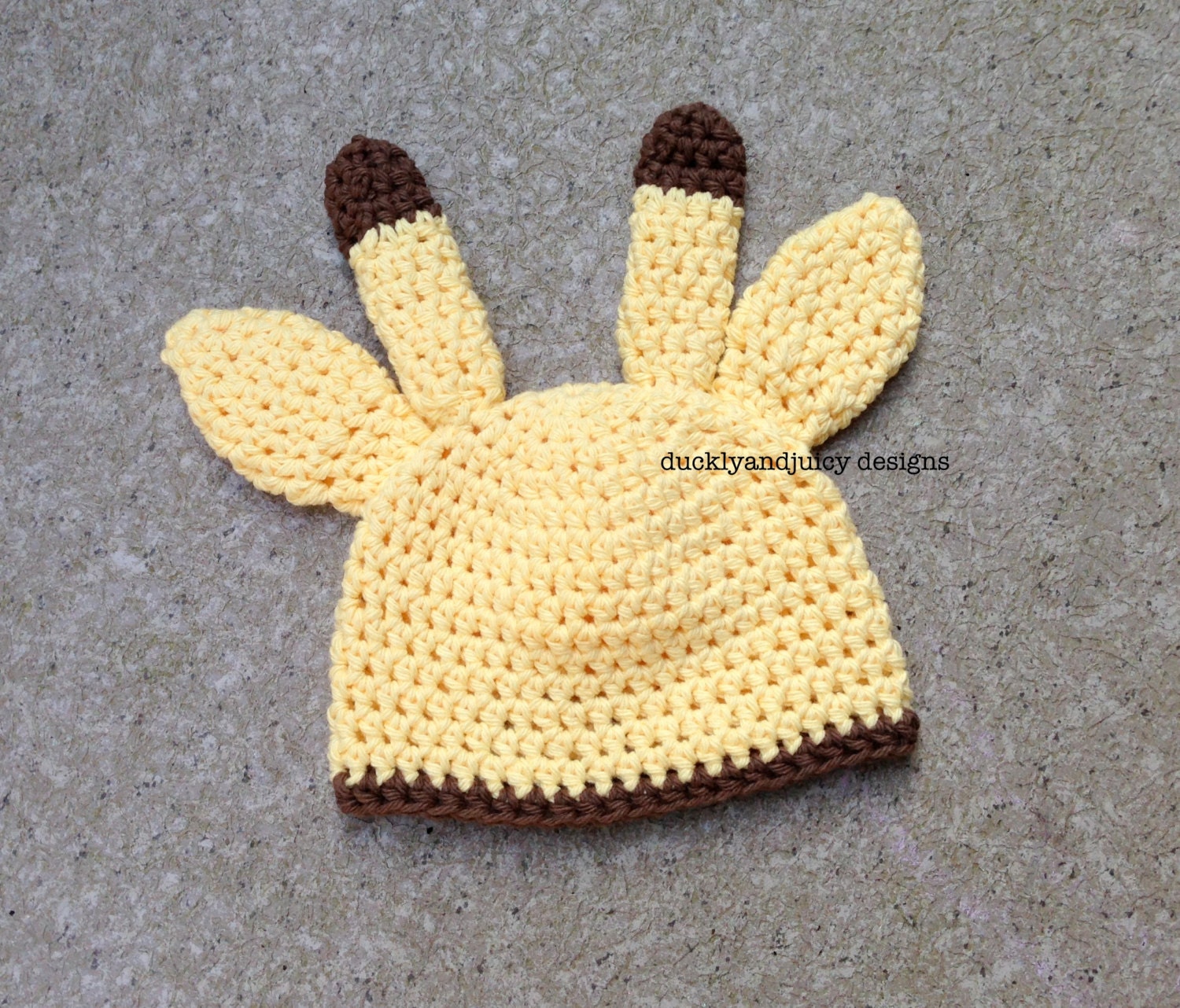 Baby Crochet Hat - Baby Giraffe Hat - Giraffe Beanie - Baby Boy Hat - Baby Girl Hat - 0 to 3 Months - Photo Prop