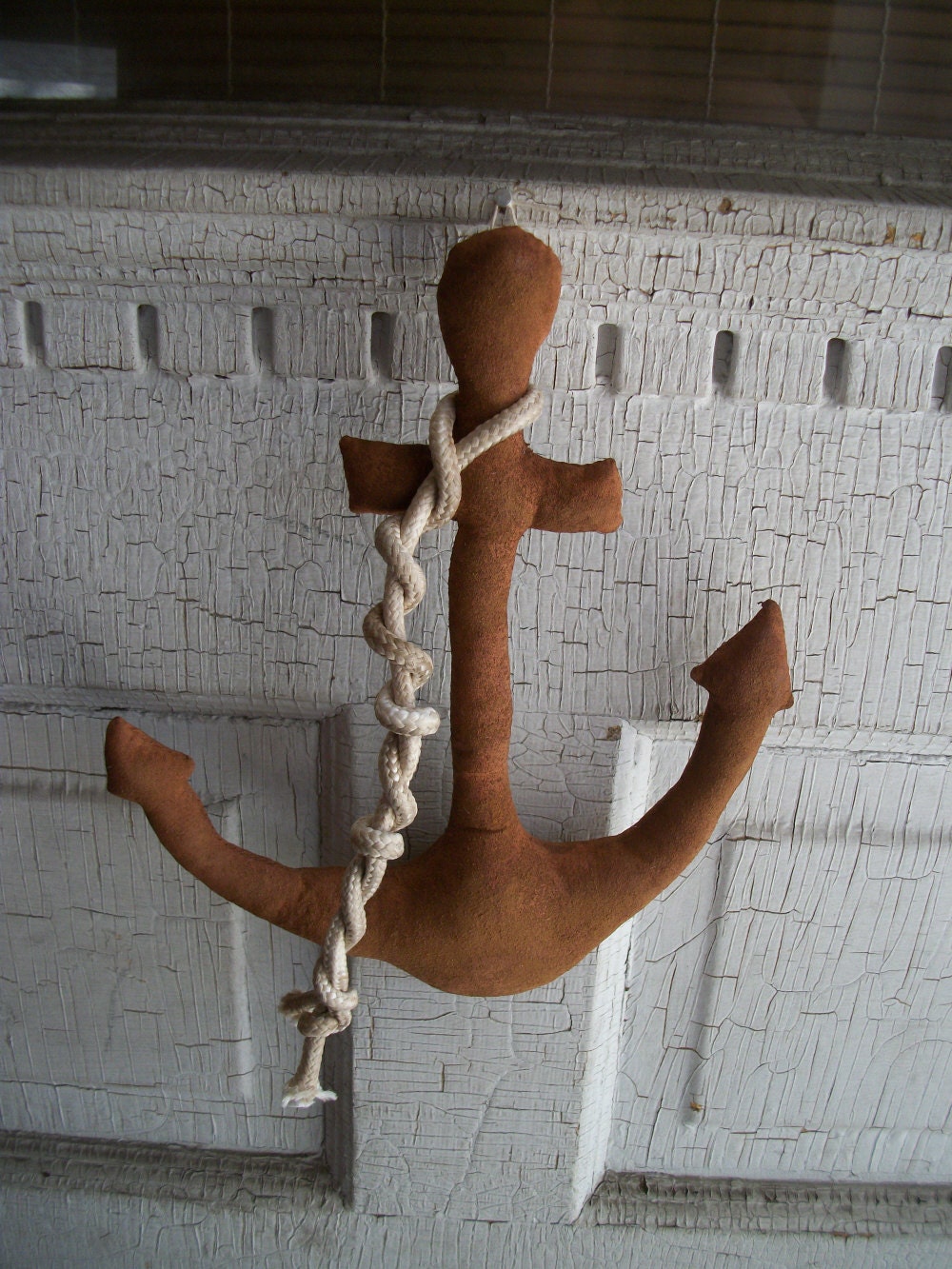 Primitive Nautical Rusty Anchor Large Quirky Ornie